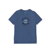 Brixton "Crest Shield" Short Sleeve Tee (Pacific Blue/Black) Graphic T-Shirt