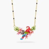 在飛比找momo購物網優惠-【Les Nereides】叢林樂園-綠翅金剛鸚鵡與洋紫荊項
