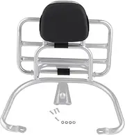 Luggage Carrier Bracket Motorcycle Luggage Holder Silver Rear Luggage Rack with Backrest Cushion，Compatible with Sprint Primavera 150