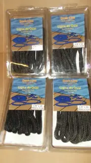 Set of 4, 3/8" x 10' Double Braid Nylon Dock Line, Mooring, Anchor Rope, Black