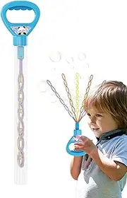 Bubbles Wand - 32-Hole Blowing Bubble - Interactive Five Claws Toy Handheld Bubbles Maker for Preschool Girls Indoor Outdoor Family Picnic Park Birthday Camping Beach Playground Vacation
