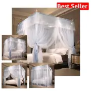 Elegant Double Layer Mosquito Net Bed Canopy - Girls Room Decoration Gray/White