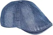 [WITHMOONS] Denim Newsboy Hat Ivy Jean Cotton Flat Cap Adjustable DW31585