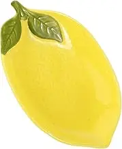 iplusmile Cute Lemon Ceramic Plate Snack Platter Dessert Plate Appetizer Dish for Family Party and Catering
