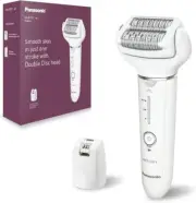 Wet/Dry Cordless Epilator with Double Disc Technology, 3 Speed Settings, Rech...