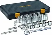 Gearwrench 3/8-inch Drive 6 Point 120XP Standard and Deep SAE/Metric Mechanics Tool 56-Pieces set