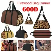 Firewood Carrier Durable Waxed Canvas Log Carrier Fire Place Wood Carring Bag