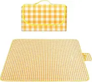 IUOUTG Beach Blanket Outdoor Picnic Mat Lightweight Folding Portable Travel Blanket for Family Park Beach Grass Sandproof Waterproof Larger Mat