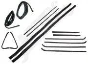 APDTY 155090 Rubber Weatherstrip Door Window Dew Wipe & Vent Window Seal Kit