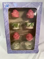 PFALTZGRAFF Emma Mini Rose Salt & Pepper Shakers Set of 4 pairs #2978 Vintage