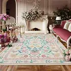 Lahome Pink Floral Rugs for Bedroom 5x7, Washable Boho Soft Area Rugs for Liv...