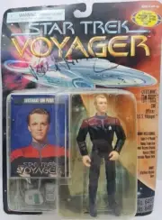 Star Trek Voyager Lt Tom Paris with Skybox Collectors card Playmates 6483 Signed