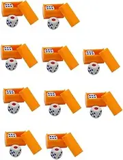 JOINPAYA 10 Sets Listening Dice Dot Game Entertainment Dices Party Prop Dice Party Dice Prop Party Dices Orange Plastic