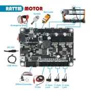 3 Axis USB GRBL 1.1F CNC Controller Board + E-Stop + Limit Switch