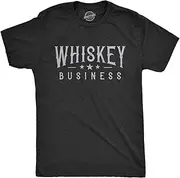 [Crazy Dog T-shirts] Mens Whiskey Business T Shirt Funny Drinking Drunk Party Vintage Graphic Tee