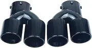 Car Exhaust Tail Pit Compatible For BMW G20 G21 M340i G42 M240i G23 M440i Exhaust Stainless Steel Muffler Tip(Black)