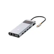 NOVOO RM12F 12 in 1 USB-C Hub Multiport Docking Station Laptop Dual 4k 100W NEW