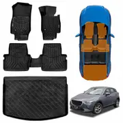 3D All-Weather Floor Mat Boot Liner Carpet for Mazda CX-3 CX3 2015-2025 Heavy Duty Cargo Trunk Mat Luggage Tray
