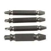 4x Screw Extractor Easy Out Drill Bits Guide Broken Damaged Bolt Remover Set