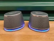 AmazonBasics USB-Powered PC Computer Speakers with Dynamic Sound Silver