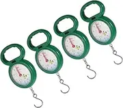 4Pcs Portable Spring Scale Hook Scales for Luggage Vegetables Home Use Compact Design for Easy Carrying Accurate Measurements with Wheel