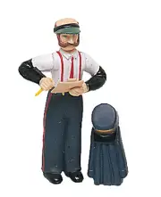 BACHMANN Posable Train Conductor Man with Coat G-Scale 92313, New and IN STOCK