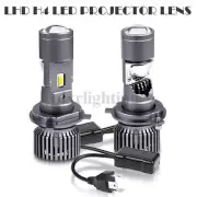 2X H4 Mini Bi-LED Projector Lens LHD Headlight Kit Bulbs 9003 Hi/Low Beam 6000K (for: Mini)
