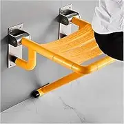 FFSPIIO Tub Shower Seat, for Adults Elderly Holds Stool Fold Down Seat Bath Wall-Mounted Folding Shoe Changing Stool Shower Chair(Yellow)