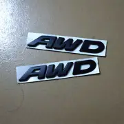 2x AWD Black Matte Metal Decal Sticker Badge Emblem 370 Turbo Trunk Tailgate Sep (for: MG)