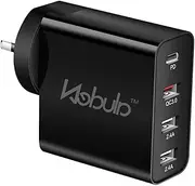 Nebula 48W 3USBA C Wall Charger 4 Port PD QC3.0 USB Type C Charger Fast Charging Wall Plug AU Adapter China Japan USA Taiwan Cambodia North America Adapter
