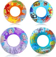 2-4 Pack Pool Floats - 36' & 24' Inflatable Pool Toys for Kids & Floaties for...