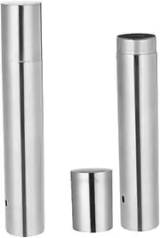 2pcs Stainless Steel Certificate Collection Tube Elegant Diploma Holder for Birth Certificates Documents Important Papers Versatile Storage