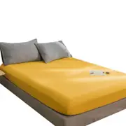 Nevenka Cotton Sheets Mattress Dustproof Protective Cover Fabric Bedding-Gold