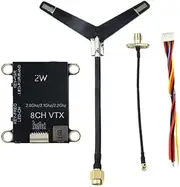 Snblzhef 2.0G 2.1G 2.2G 2W FPV VTX 8CH High Power FPV Audio Video Transmitter NTSC/PAL forFPV Long Range RC Drone