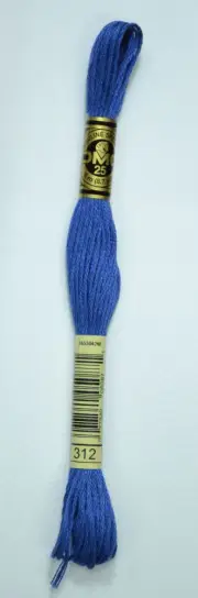 DMC Stranded Cotton #312 Very Dark Baby Blue Hand Embroidery Floss 8m Skein