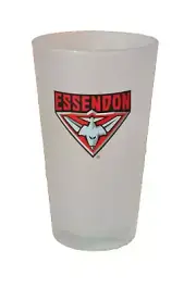 Brand New Genuine AFL Merchandise Essendon Frosted Glass Personalised