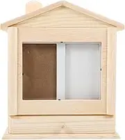Happyyami Wooden Pet Memorial Urn for Ashes Cat Ashes Design Secure Keepsake Holder for Dogs and Cats for Home Decor and Remembrance