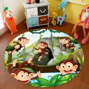 3D Monkey River ZHUA548 Game Non Slip Rug Mat Photo Carpet Zoe