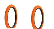Pair (2pcs) Bicycle Tires 20" X 1.95 ALL ORANGE BMX Bikes New