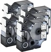 ExtraPrint 5 Pack Compatible with DYMO SD18489 Label Cassette for Dymo Rhino Industrial 4200, Rhino Industrial 5200, Rhino Industrial 6000 (19mm x 3.5m, Black on White)
