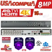 LTS LTD8516K-ST 16CH DVR Up to 8MP TVI & AHD Analog CVI 2CH 8MP IP 5in1 4K-UHD