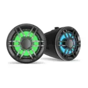 Fusion XS Series Sports 6.5" Grey Marine Wake tower Speaker RGB Lighting