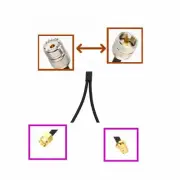 1x PL259 SO239 UHF to 2x SMA Male/Female Splitter/Combiner Y Adapter coax cable