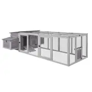 Flyline Grande Chicken Coop House Hutch with Nesting Boxes and Run Chicken Coop