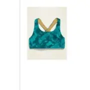 Girls Old Navy Tie-Dye Green Cross-Back Sport Bra Size Medium