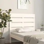 White Wooden Headboard Full Size Bed Frame - Solid Pine, BedHead Panel for Head Boards, Wood Wall Mounted Headboards