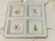 St. Nicholas Square "Tis The Season" Holiday 4- Square Serving Platter