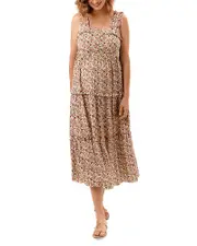 Nom Maternity Emma Tiered Striped During & After Dress