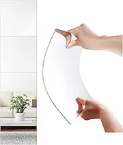 SLDIYWOW Acrylic Full Length Wall Mirror Tiles, 12" x 12" x 4 Pcs Shatterproof, Safety Mirror Great for Baby Kids Toddler, Full Body Mirror Tiles for Bedroom, Home Gym, Living Room