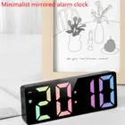 Simple Style Digital Clock LED Alarm Clock Bedroom Electronic Desktop Clock _&l